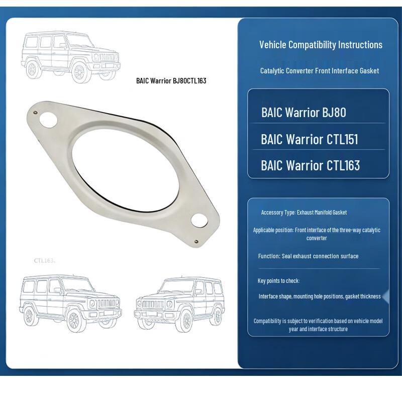 Baizao Catalytic Converter Front Gasket for BAIC Warrior BJ80