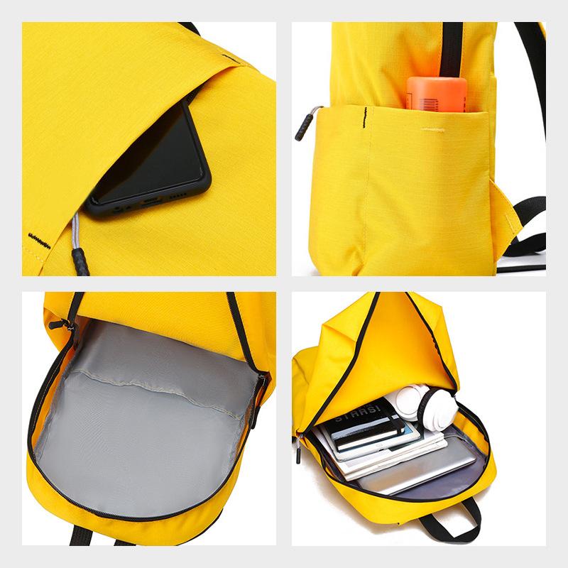 Oxford Fabric Backpack Lightweight Large Capacity Wear Resistant Casual Daypack for Hiking Camping Trip
