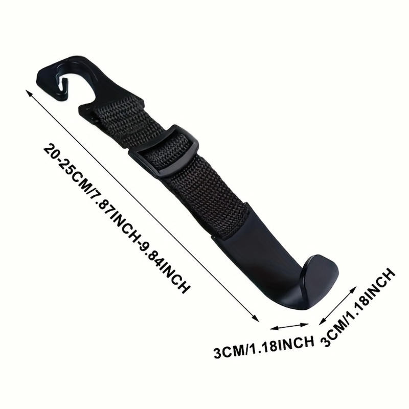 4Pcs/set Adjustable Car Seat Headrest Hook Space-Saving Easy To Install Car Seat Back Purse Hanger Large Load-bearing Reusable