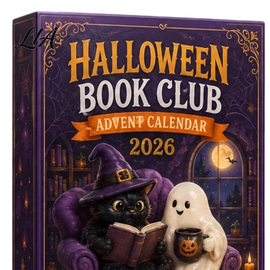 Halloween Advent Calendar Dog Cat Calendar, 24-Day Acrylic Figure Countdown Set Holiday Box with Witch Pumpkin Ghost Outfits, Collectible Desk Display