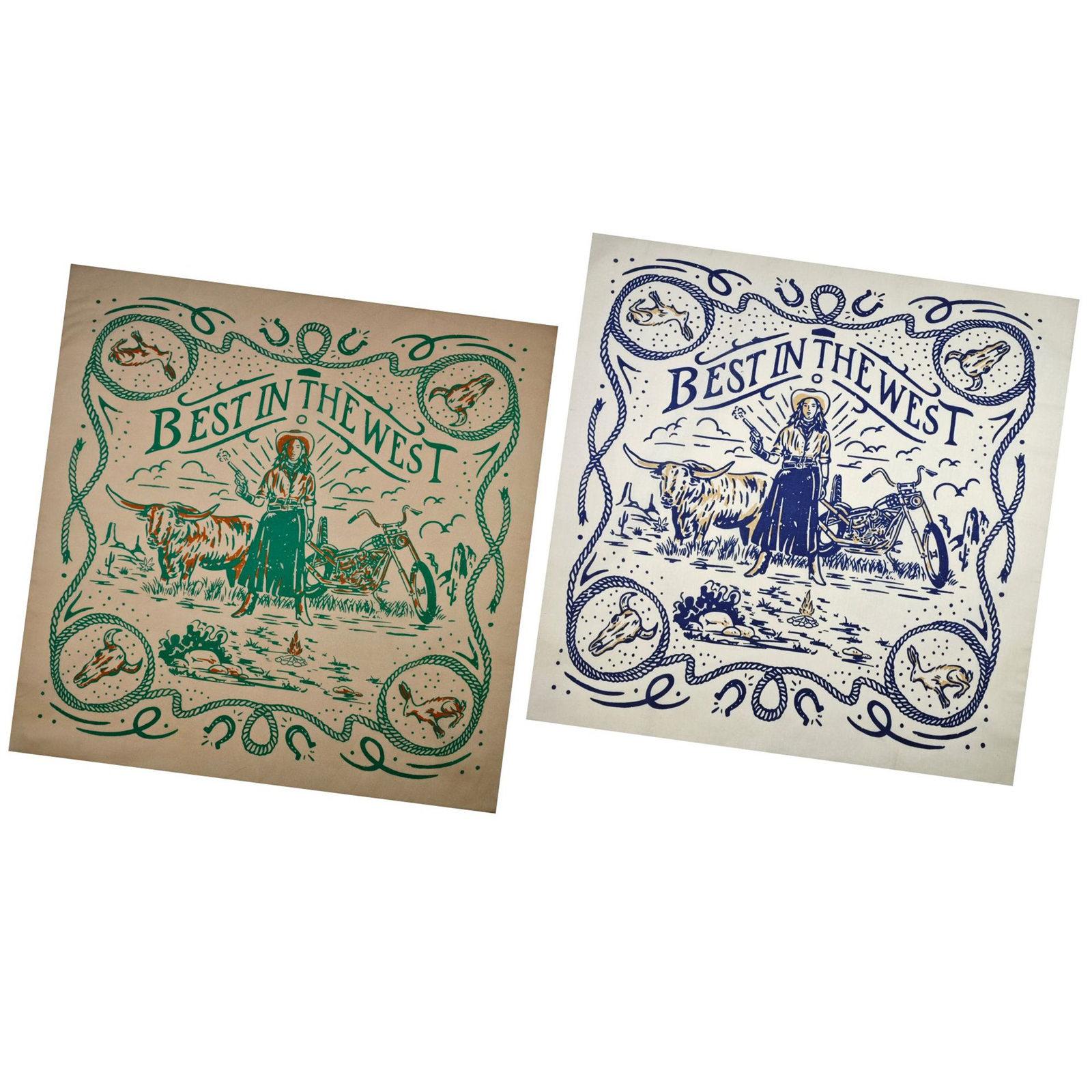 

2 шт. фермерский принт шейный платок бандана для взрослых западные банданы пейсли модный шарф уличный танцевальный платок хип-хоп головной убор A