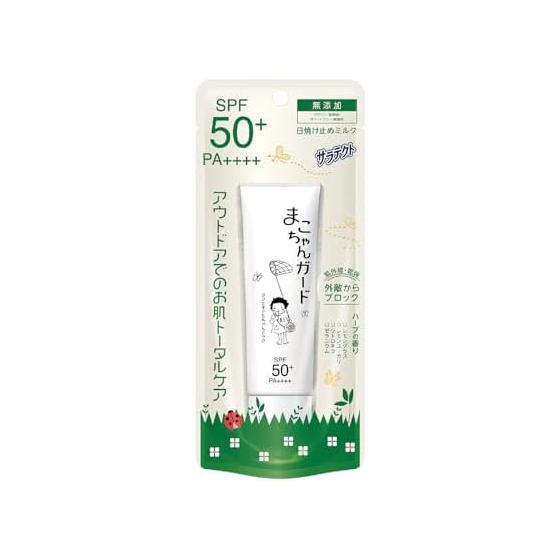 Saratect Makochan Guard Молочко-солнцезащитное SPF50+ PA++++ 50 г Солнцезащитный крем Взрослые Дети Родители и Дети Травяной