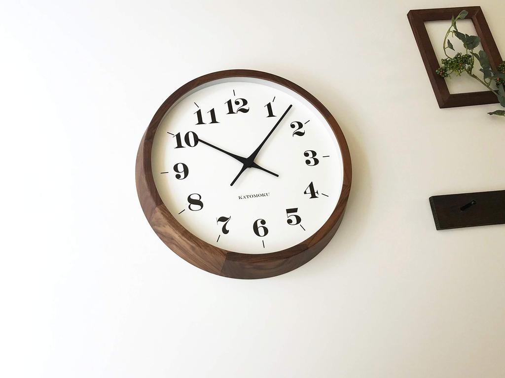 KATOMOKU Muku Clock 12 Walnut Wall Clock Sweep km-98WARC 306mm (radio Clock)