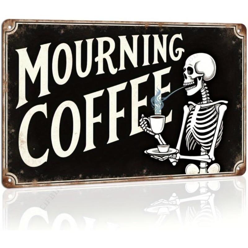 Halloween Metal Wall Sign Spooky Decor 20x30cm
