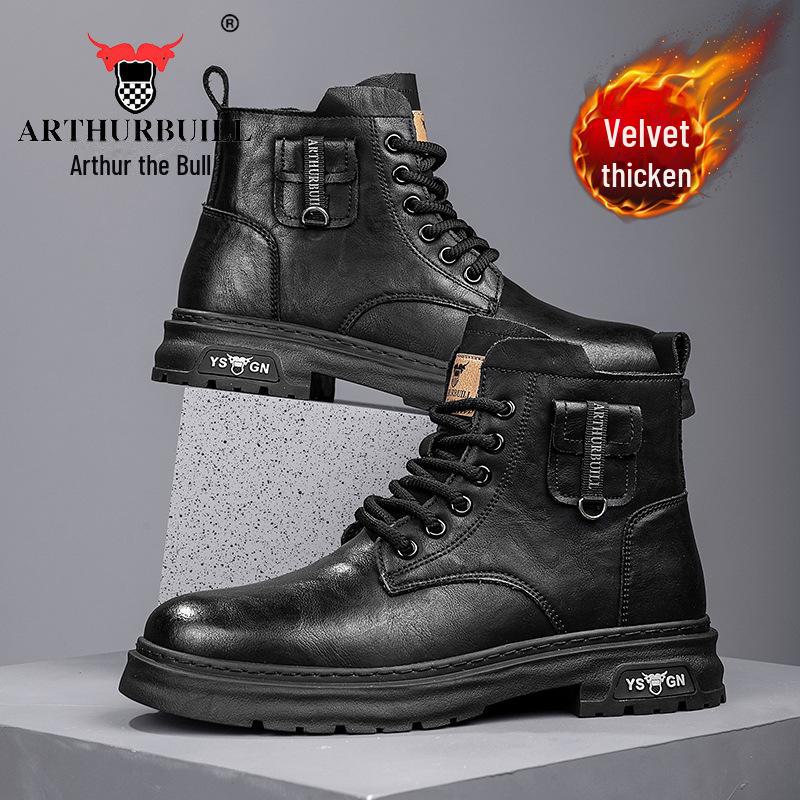 

Мужские высокие кожаные ботинки Martin в британском стиле в стиле ретро 2024 года 40