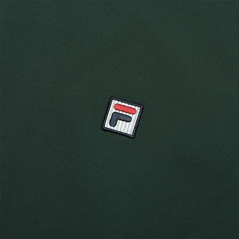 FILA Comfortable Half-Zip Long Sleeve T-Shirt Men Tops Ocean-Green A11M513217FDG