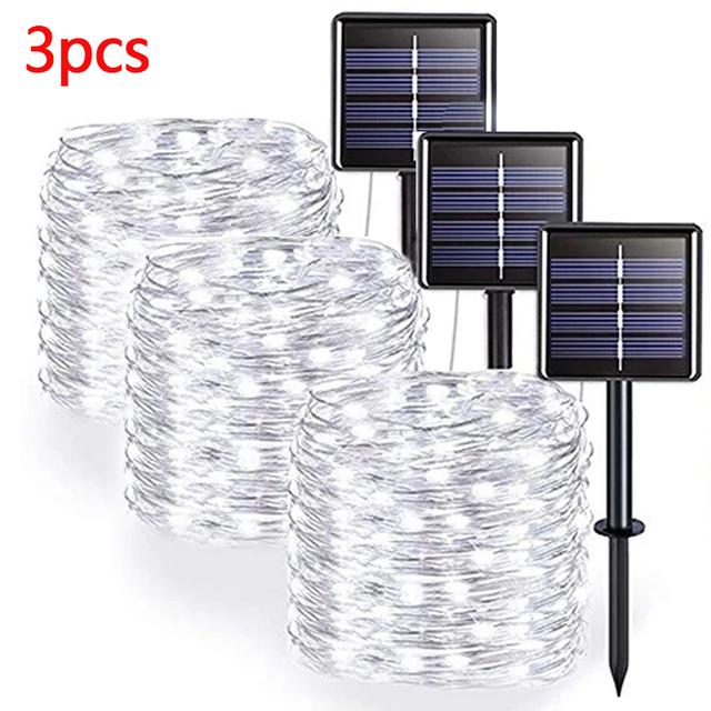 42M400Leds Solar LED Licht Außen Lichterkette Garten Solar Lichterkette Wasserdicht Weihnachts Gartendekoration Außen