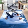 1PC Penguin Snow Non-Slip Floor carpet, suitable for Office, bedroomand playrooms. It can also be used as a sofa footrest cover-T60