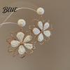 Long Earrings 1 Pair Women Drop Flower-Shaped Sweet Stud Delicate