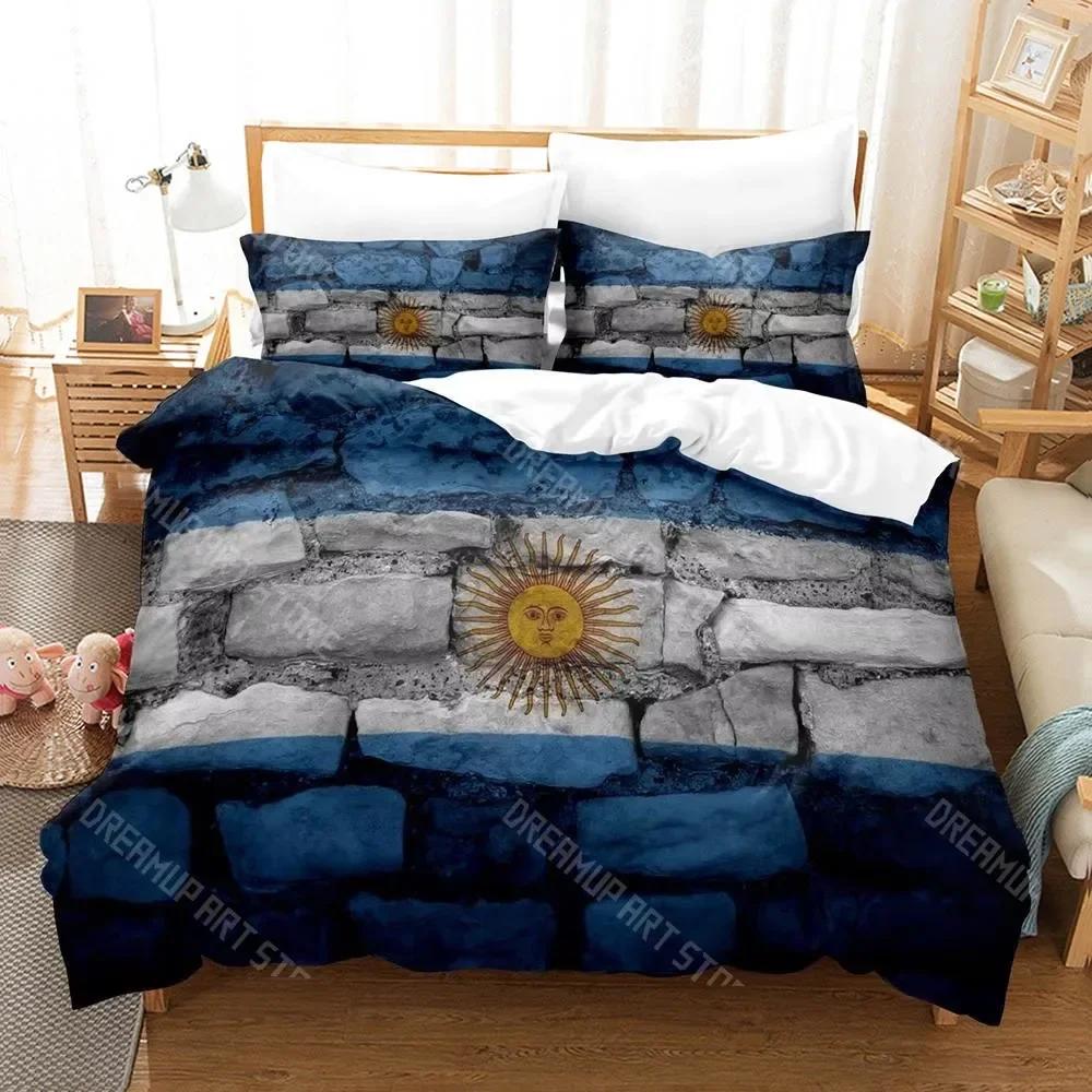 3D Print Argentina Flag Bedding Set Single Twin Full Queen King Size Bed Set Adult Kid Bedroom Duvet cover Sets