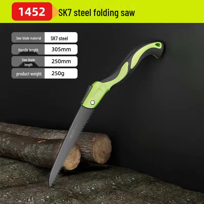 Arizzo Portable Folding Manganese Steel Hand Saw - Sharp, Wear-Resistant, Ideal for Woodworking & Household Use