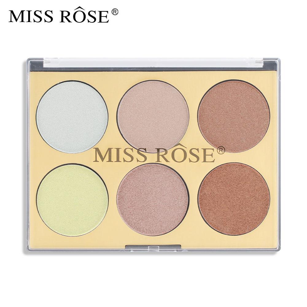 MISS ROSE 6-in-1 Exquisite Girl Highlighters Sexy Waterproof Non-removal Loaded Highlighter Glow High Lighter
