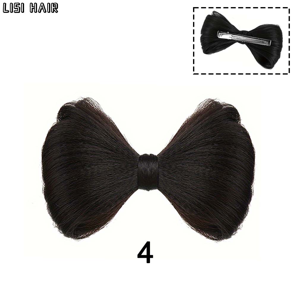 

Синтетические волосы LISI, 1 шт., парик с бантом, пучки, прическа, шиньон, на заколке, наращивание волос, аксессуары для вечеринок, аксессуары для волос 12cm