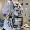 Spot Graffiti Streetwear Lightweight Backpack for Students & Casual Use