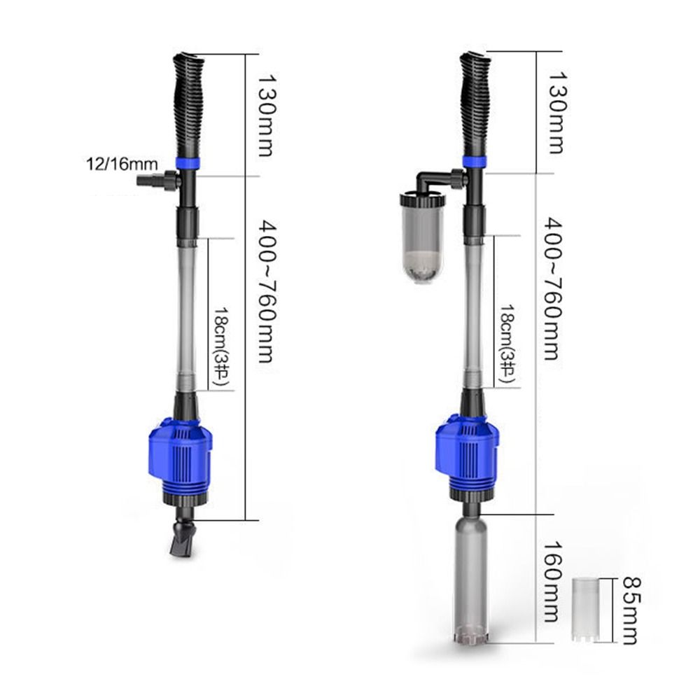 Strong Suction Electric Aquarium Cleaner 16/20W Silent Automatic Fish Tank Cleaner Gravel Extractor Sand Washer