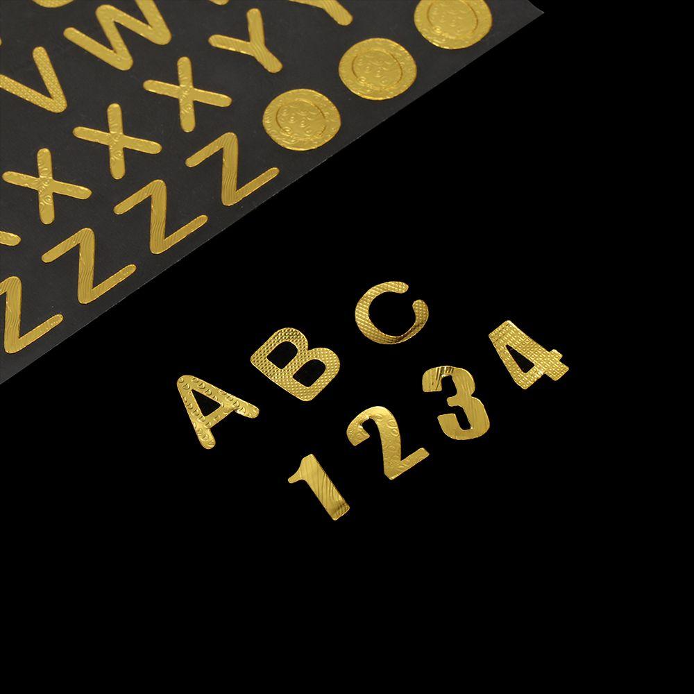 Planner Bronzing Letters Numbers Alphabet Stationery Sticker Numbers Label Sticker School Supplies