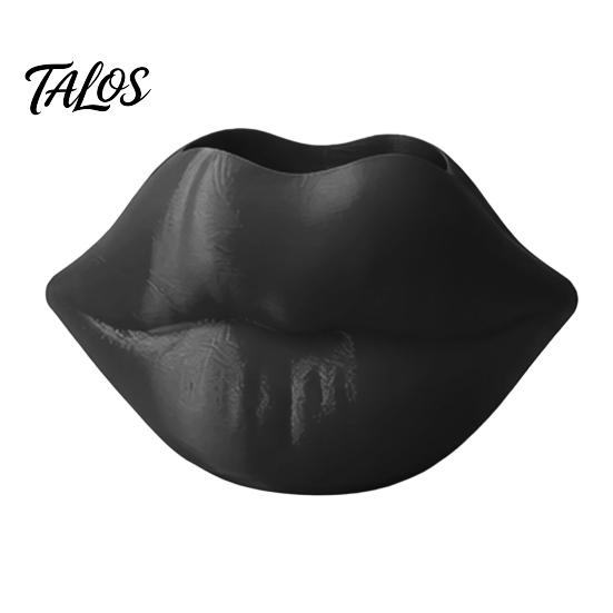 Artistic Lip Sculpture Decor Shaped Storage Box, Decorative 3D Printed PLA Sculpture, Unique Vanity Accessories Creative Art Ornament for Makeup