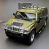 1/18 HUMMER H2 Highway 61 SUV Alloy Car Model Diecast Metal Off-road Vehicles Car Model Simulation Sound and Light Kids Toy Gift