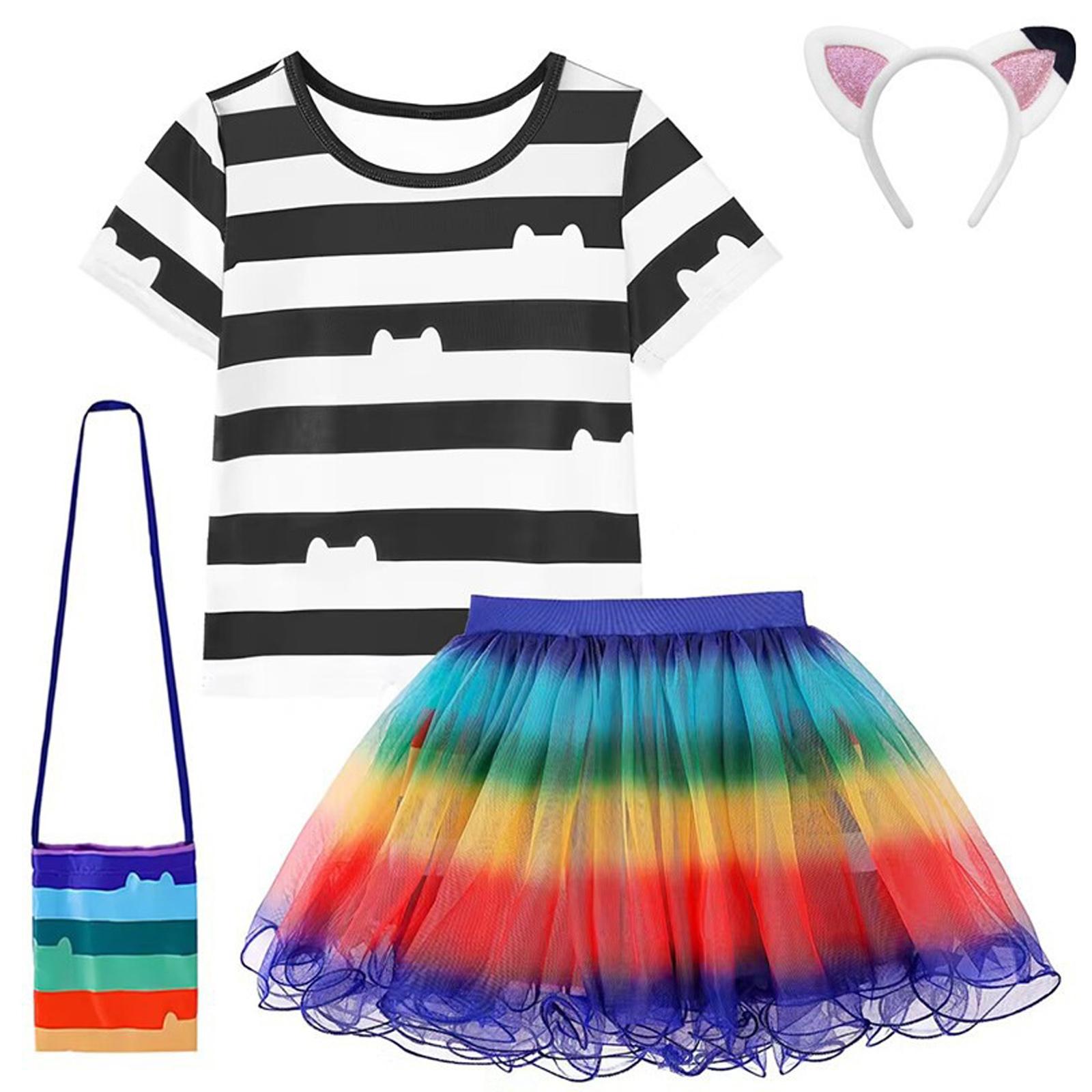 

Детский повседневный модный костюм юбка топ с круглым вырезом и короткими рукавами юбка из сетки 140 белый