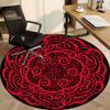1pc Circular Pattern Design Carpet, Round Non Slip Durable Large Size Office Carpet, Suitable for Office