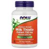 NOW Foods Milk Thistle Extract Maximum Strength 750mg Veggie Capsules, 90 Count