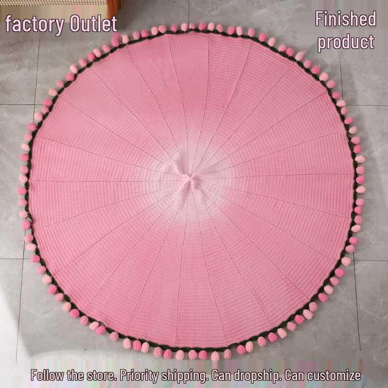 Handmade Rose and Lily Crochet Flower Blanket - Acrylic Yarn