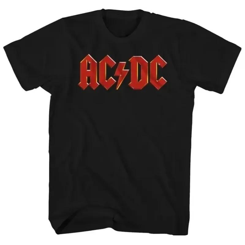 Letter ACDC Printing Summer Women T-Shirt Rock Band Graphic Clothing Men Fashion Tops Tees Female Casual Streetwear