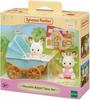 Sylvanian Families Set with Rabbit Twins with Chocolate Ears With W