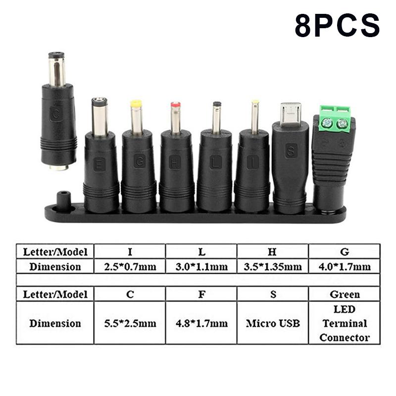 1/5/8/14Pcs Type C / Tablet Micro Usb 2.0 To Dc 5.5X2.1 Mm Power Jack Adapter Plug Usb C To Dc 5.5*2.1 Mm Connector Adapter 5V