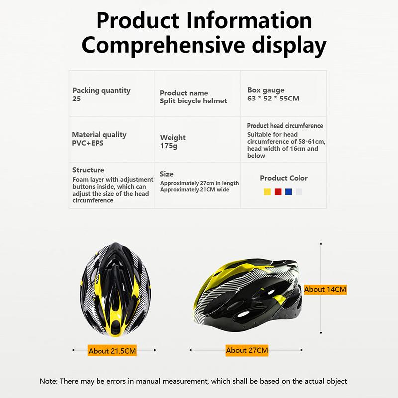 Integrierter Fahrradhelm für Damen und Herren, Fahrradhelm, Rennrad- und MTB-Sport, leicht, aerodynamisch, bequem, Sicherheitshelm fürs Fahren