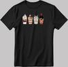 Halloween Coffee Cups Horror Short Sleeve Men's / Women's T Shirt E107
