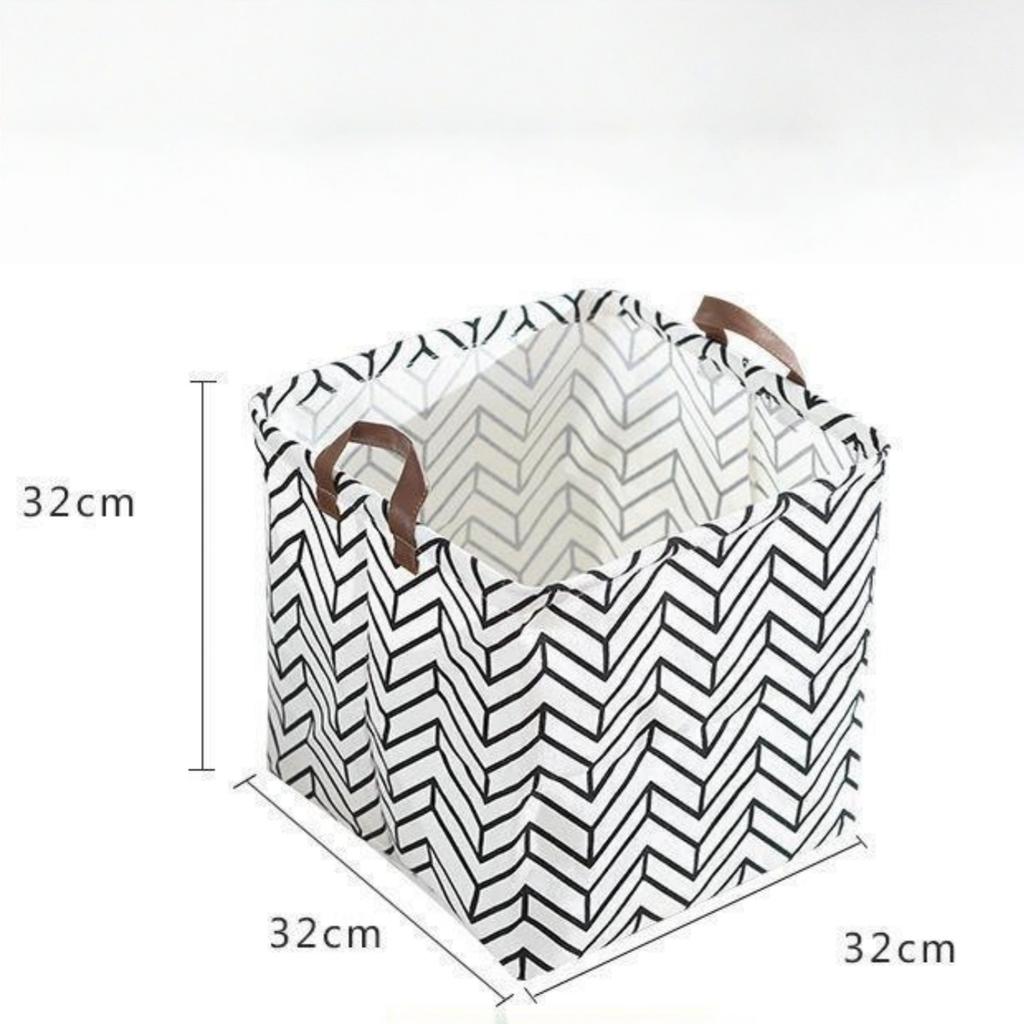 Foldable Cotton Linen Laundry Basket Dirty Clothes Hamper Household Storage Organizer Multifunctional Sundries Storage Bin