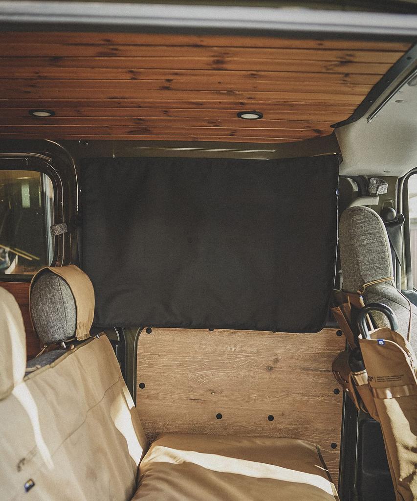 GORDON MILLER Cordura Magnetic Car Curtain, Dark Gray, 1709735