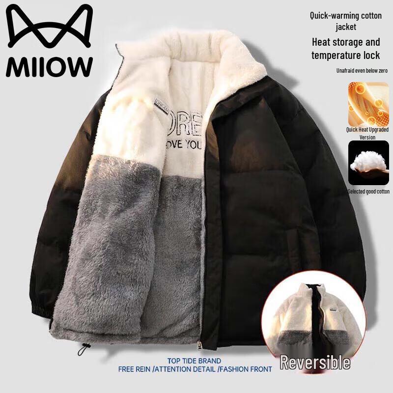 

Men s Reversible Lamb Wool Padded Jacket XL