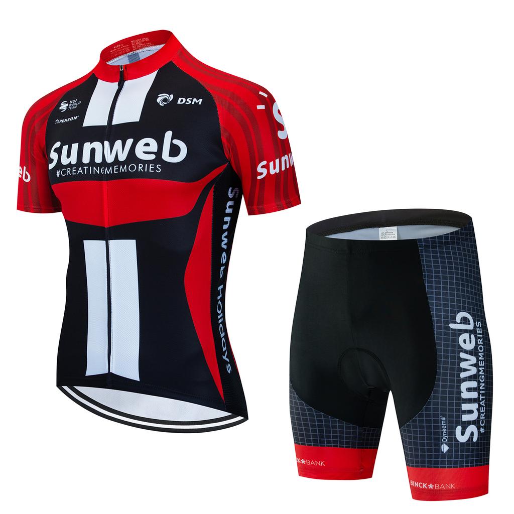 Sunweb 7 Hour Ride Pad Maillot Cycling Man Mtb Clothing Man Men's Cycling Gel Shorts Cyling Jersey Men Summer Mountain Bike Set