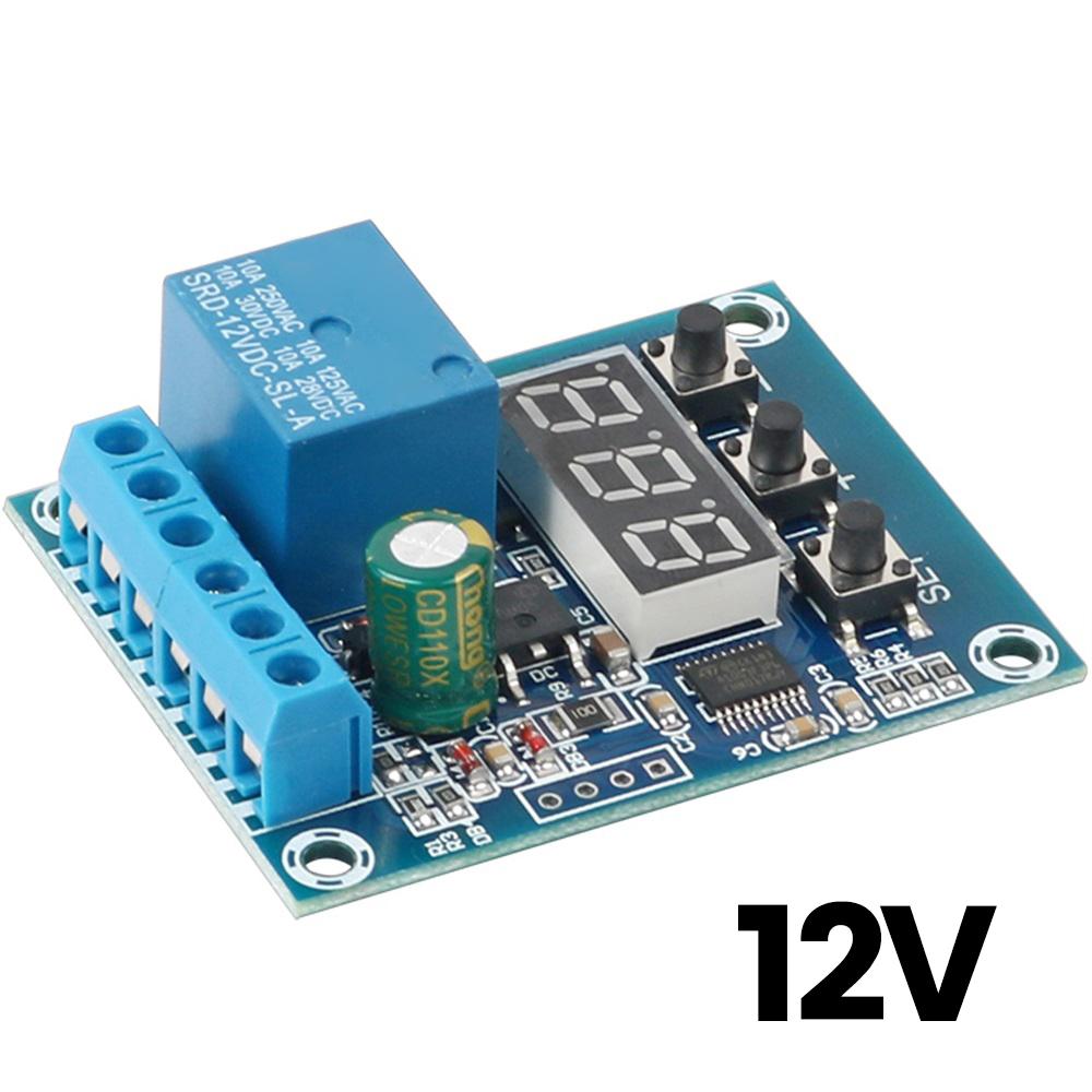 DC 9V 12V 24V Digital Voltage Control Relay Module Relay Switch Control Board LED Voltmeter Charging Discharge Protection Board