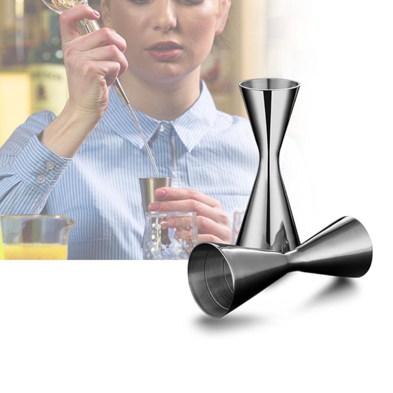 Messbecher Cocktail-Jigger Cocktailshaker Edelstahl Flüssigkeit Mini-Espresso-Shotglas Küchen-Bar-Zubehör