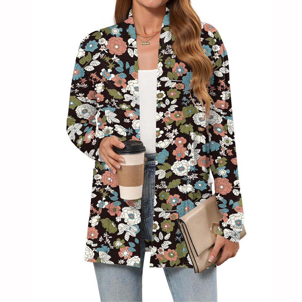 Women's Lightweight Cardigan Sweaters Open Front Long Sleeve Casual Loose Thin Cardigans With Pockets