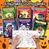 Halloween Coloring Book Set Of 6 Children's Cartoon Party Funny Pumpkin Coloring Book