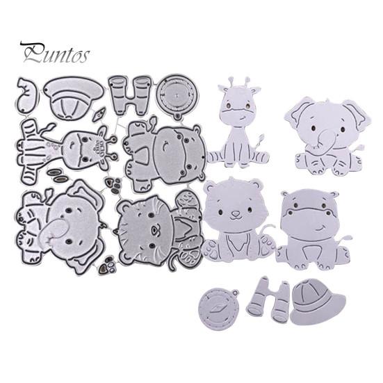 

Металлический штамп для резки DIY, милый ручной работы в форме слона, кошки, собаки, тиснение, трафарет, штамп для поздравительной открытки серебряный