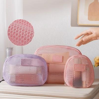 New Mesh Cosmetic Bag Travel Portable Large-capacity Lipstick Storage Wash Bag