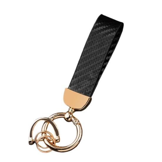 Keychain Pendant, Carbon Fiber Car Key Chain with Anti-Lost D-Ring, Universal Keychain for Men And Women