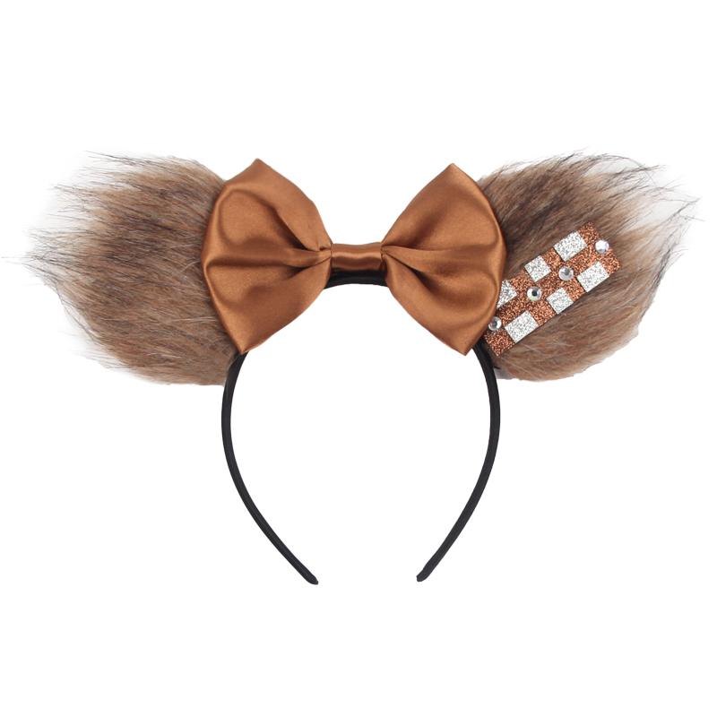 Fashion New Brown Beauty And Beast Mouse Ears Headband 5" Headwear Boys Girls Festival Party Hair Accessories Women Gift