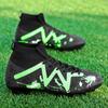 35-47 Botas de fútbol altas para hombres, zapatos de fútbol de cuero con clavos largos de gran tamaño, zapatos de fútbol para niños