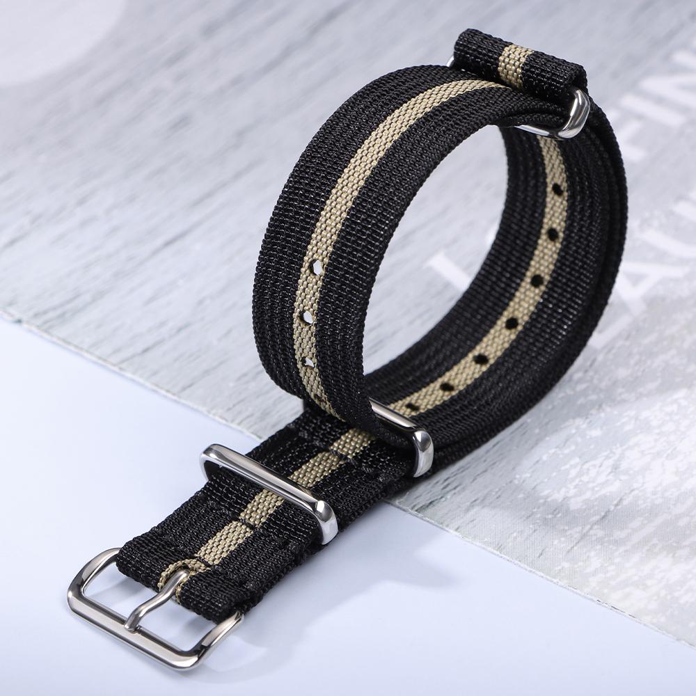 Premium Ribbed Nylon Watch Band 18mm 20mm 22mm for Omega Comfortable Watch Straps Loop Military Washable Blet for Men Watchbands