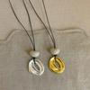 2026 Hollow Matte Color Irregular Oval Stone Unique Design Pendant Necklaces for Women Adjustable Rope Chain Chokers Jewelry