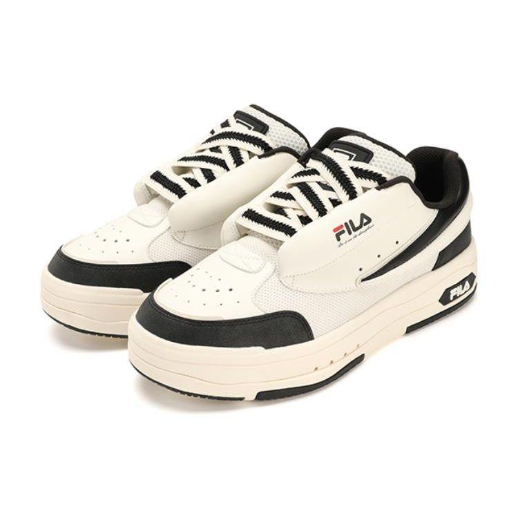 FILA Mix Comfortable Versatile Durable Low-Top Skate Shoes Men Sneakers White Black F12M324203AWV