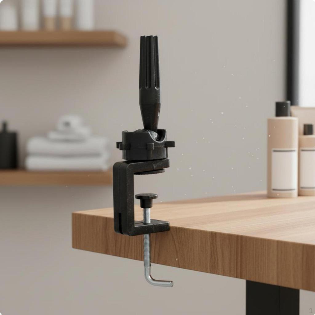 Mannequin Head Clamp Stand Heavy Duty Hairpiece Table AntiSlip Grip Hairdressing Tool for