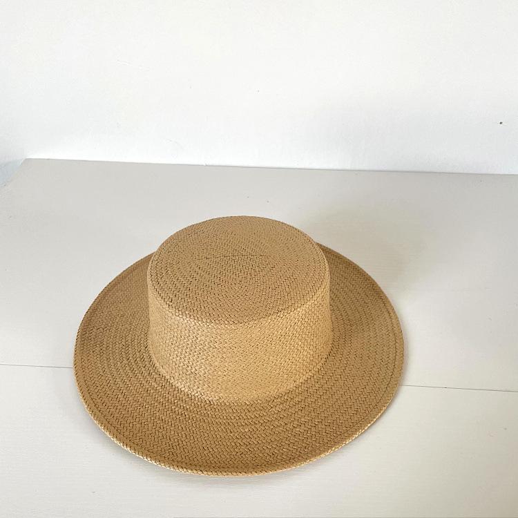 New Multicolor Papyrus Flat-top Bare-top Hats for Men and Women, for Spring/summer Outdoor Travel, Sun-protection Flat-top Straw Hats