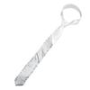 [Xiang Ru] Plain Necktie, Approx. 5cm Wide, Men's & Women's, Sequined, Sparkling, Party, Stage Performance, Stylish Gift, Magic Trick, Silver